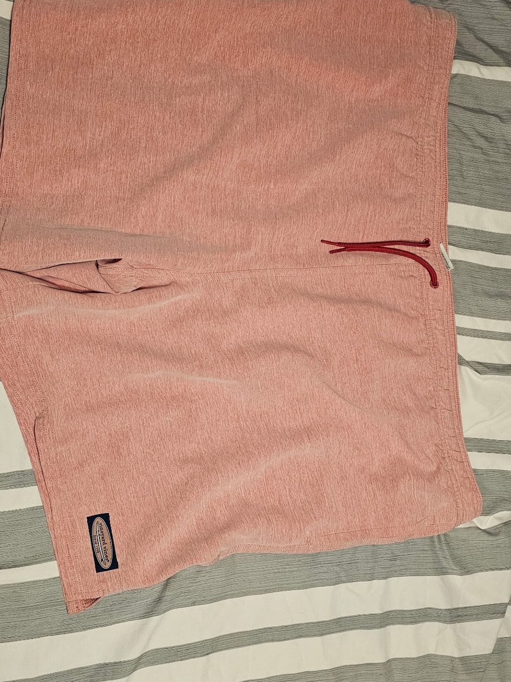 Men's Heather Coral Swim Trunks with Drawstring